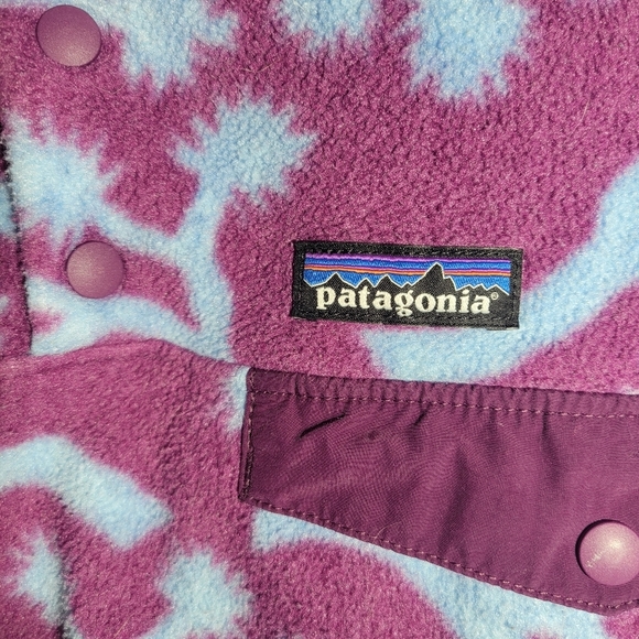 Patagonia synchilla joshua tree geode purple pink blue aztec fleece pullover S - Picture 3 of 9
